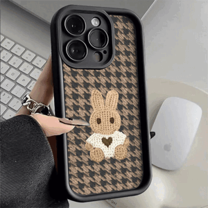 [아이폰15] 스웨터 토끼&amp;곰돌이 커플케이스